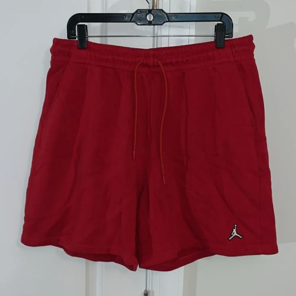 Red Nike Jordan Jumpman training Basketball Fleece Swingman shorts w/pockets XL